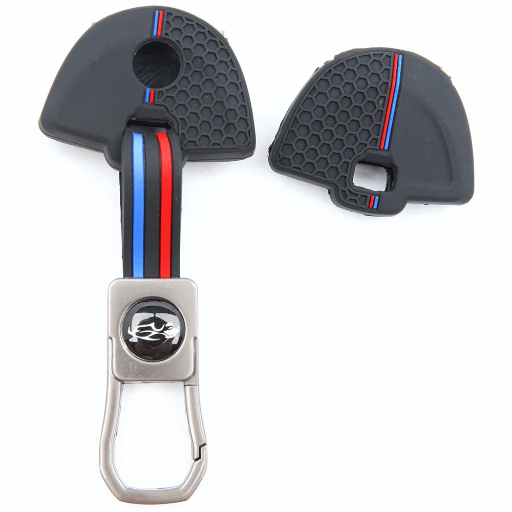 For BMW F750GS F850GS R1200GS R1250GS S1000XR S1000RR G310R G310GS Silicone Car Key Fob Cover Buckle Loop Holder