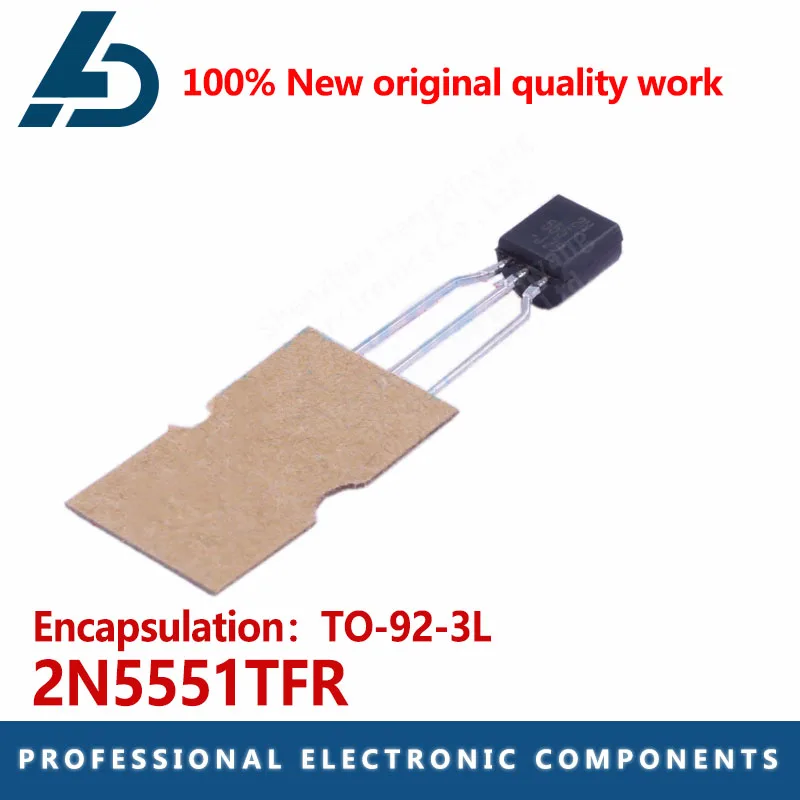10PCS 2N5551TFR package TO-92-3L bipolar junction transistor triode N channel voltage :160V Current :600mA