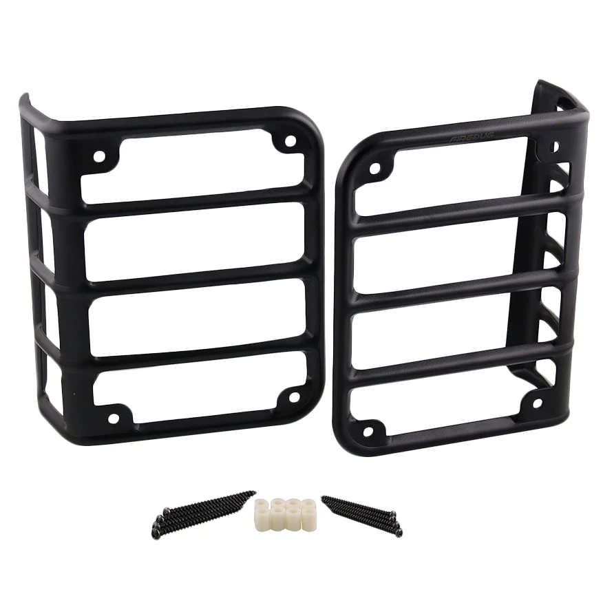 

Precisionn Rear Tail Light Guards Protector Covers Fit For Jeep Wrangler Jk Matte 07-17(Pair)