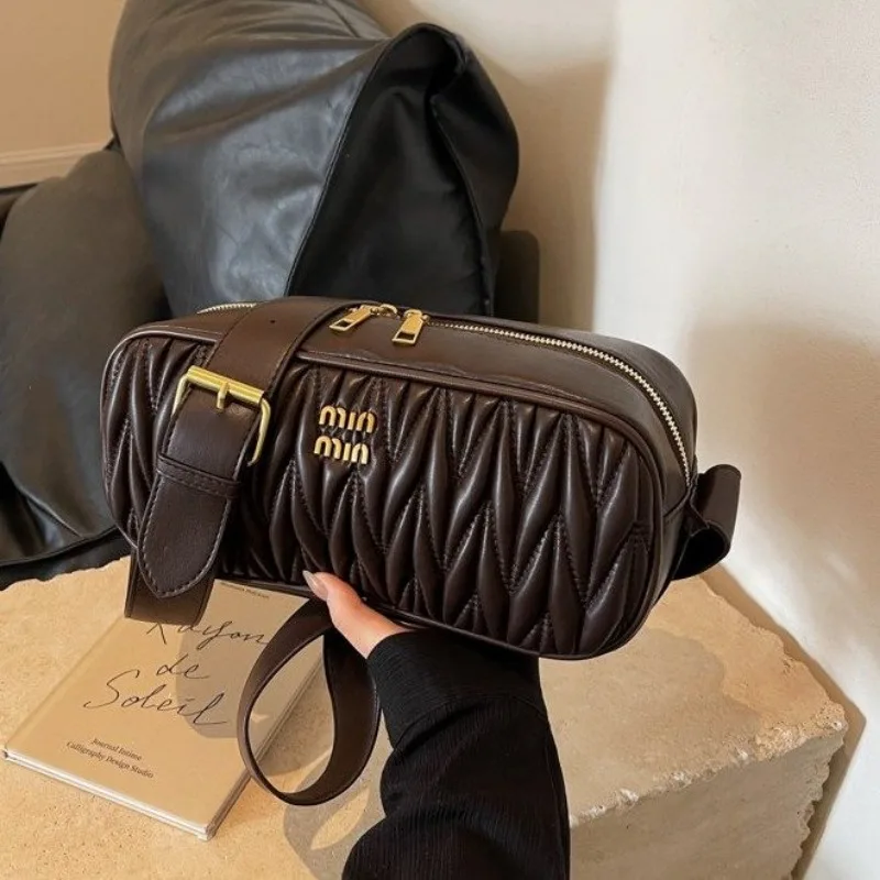 

Elegant Simple Luxury Diaper Bag Best Crossbody Handbag For Women Vintage Messenger Bag Solid Color Minimalist