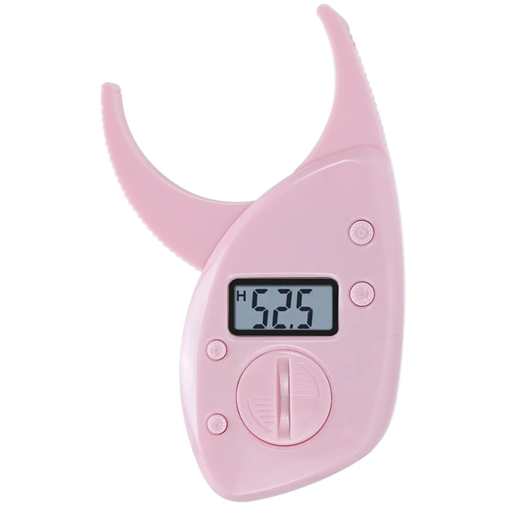 Skin Fold Body Fat Caliper with Clear LED Display BMI Measurement Tool and Waist Tape Function ABS Plastic Lightweight Design