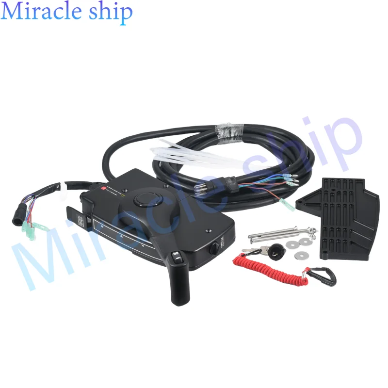 Remote Control Box 881170A15 for Mercury 2 Stroke Remote Control-4000 Side Mount Power Trim 8 Pins 15FT Wire Harness
