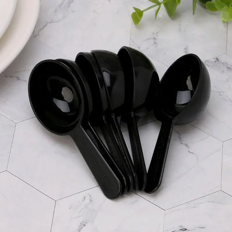 B46A Plastic Spoon Round Mouth Spoons with Handle Reusable