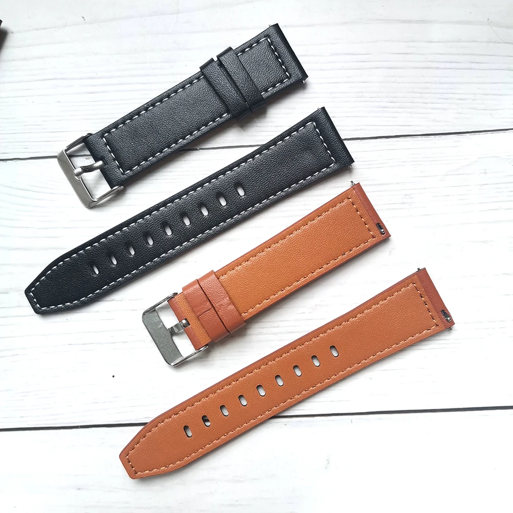 

Leather Watchband Strap For Huawei Watch 3/ 3 pro / GT 2 Pro/ GT2 GT3 46mm Smart Wristband Bracelet Replacement Accessories belt