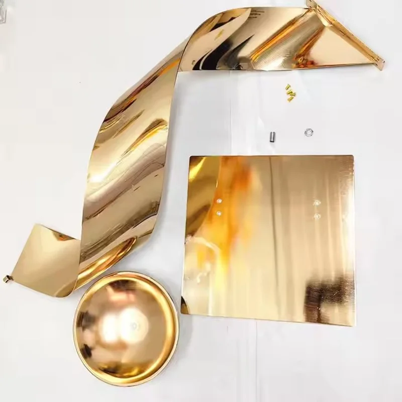 5 Stück goldene Tischdekorationen, Vasen, Hochzeitsdekorationen, Metall-Blumenständer zur Dekoration – Detail 6