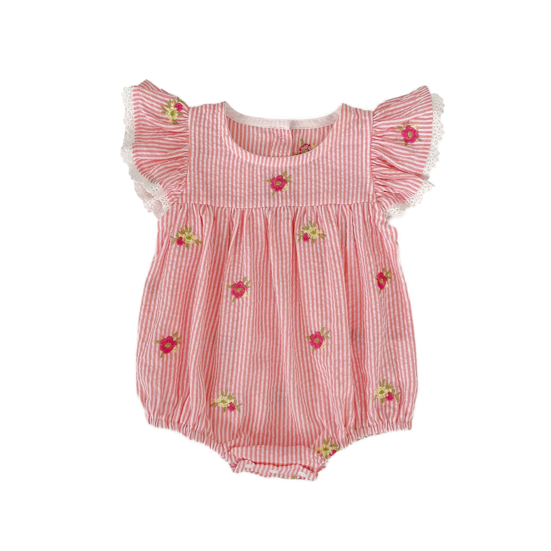 2026 Sommer 0-24M Baby Mädchen Flügelärmel Baumwolle Stickerei Baby Body 2-6 Jahre Süße Partykleider Schwesterkleidung – Detail 38