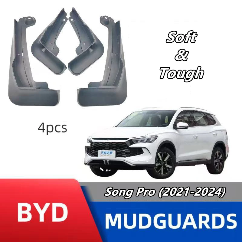 

Car mudguard for BYD Song Pro 2021-2024;Soft plastic material;Prevent sediment splashing;Keep the vehicle clean;Electric
