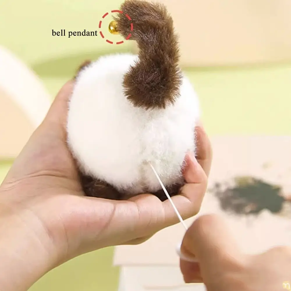 Peluche Giocattolo a carica Simulazione Gattino Peluche Gatto Portachiavi Peluche Giocattolo di decompressione Zaino Ciondolo Scuole Coda Bambola Regali per bambini