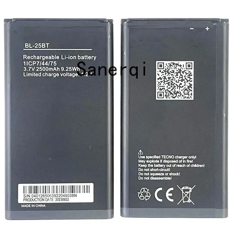 for TECNO BL-25BT battery 2000mAh Tracking Number High capacity Long standby time