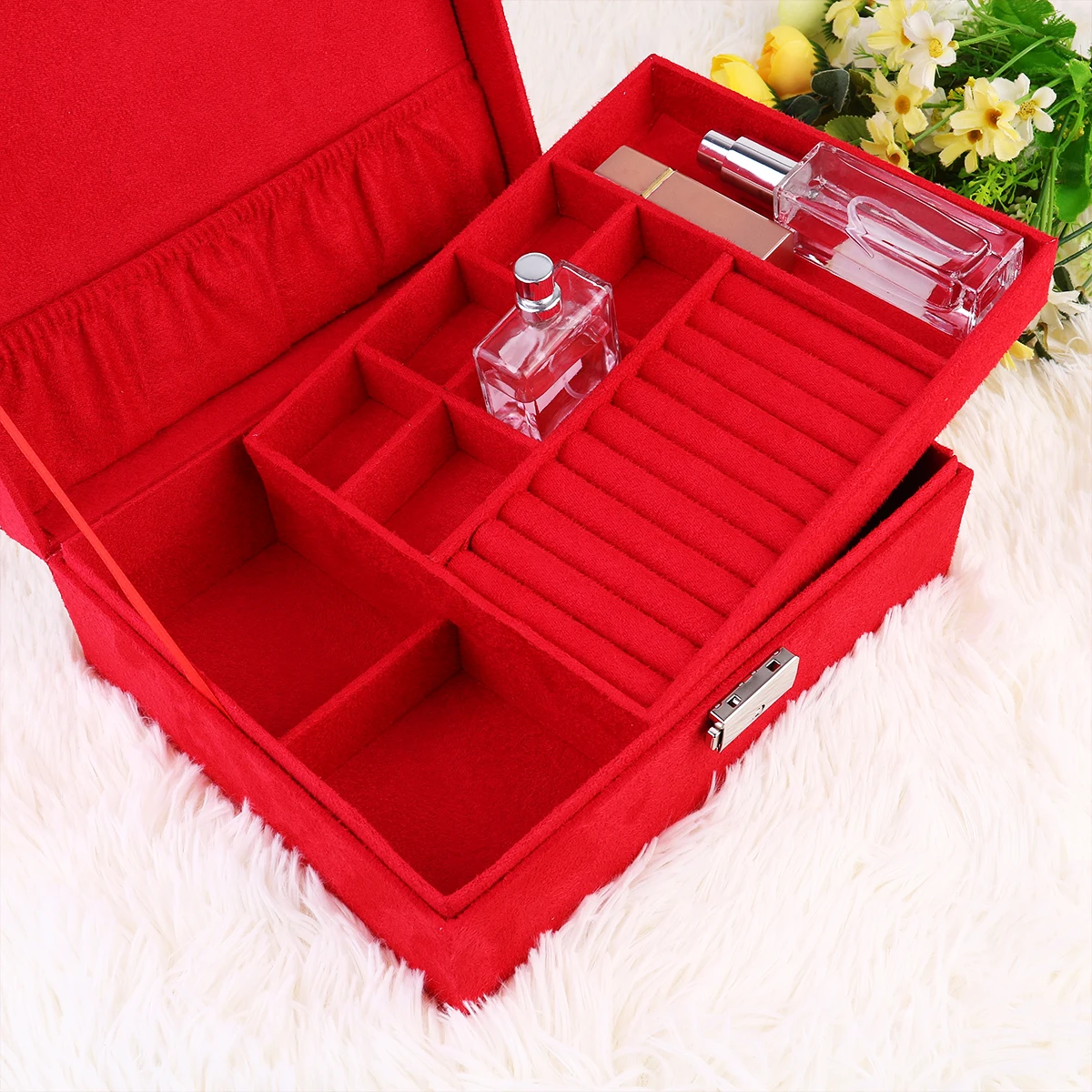 

1pc Jewelry Storage Box Fine Craft Paper Container For Earrings Necklaces Keys Gift Organizer Case With Sponge Lining Dustproof