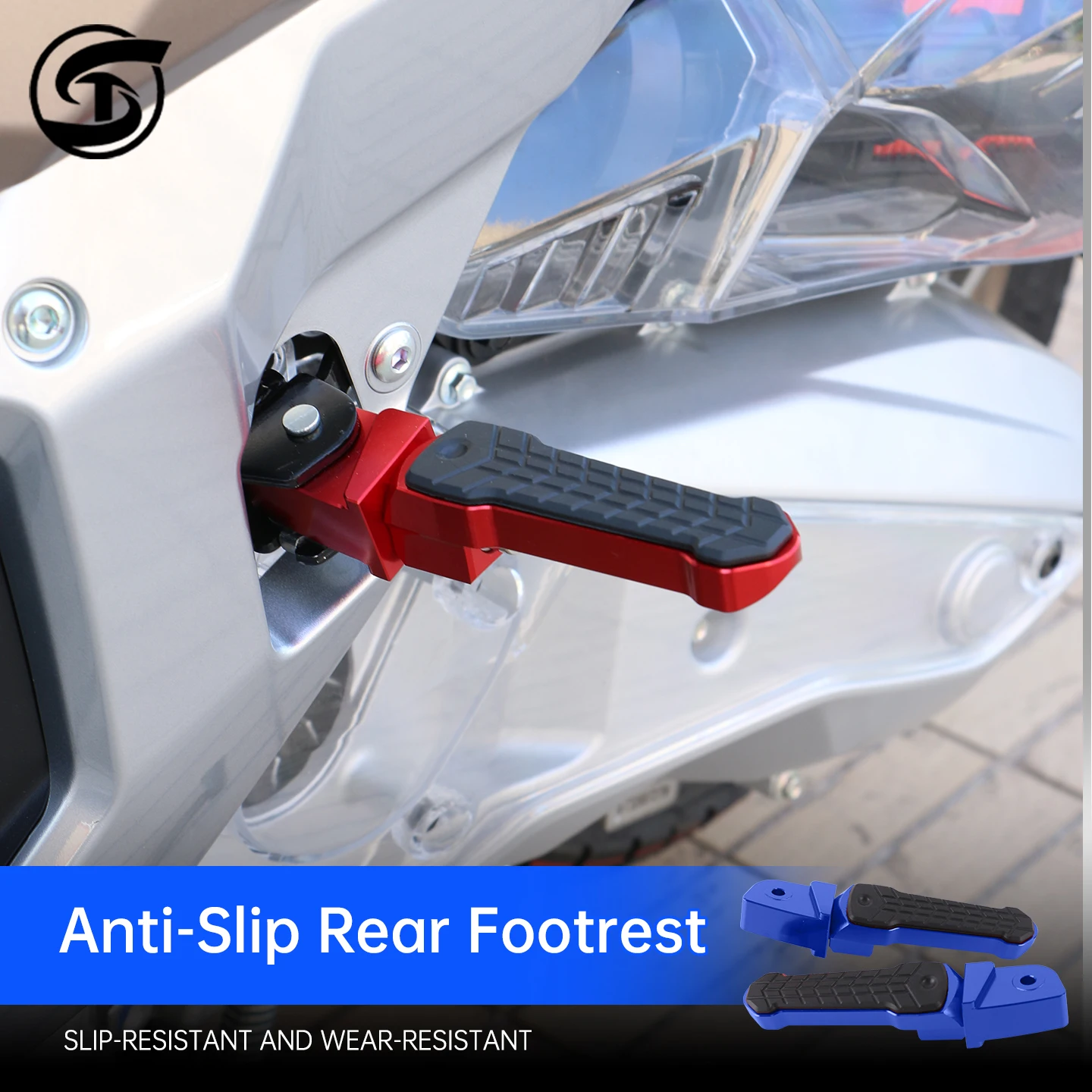

Suitable for Forza NSS350 ADV350 NS150GX NS150XC motorcycle accessories CNC rear passenger footrest, motorcycles accessories