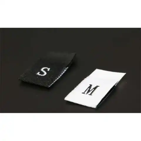 200pcs Clothes Clothing Size Label Sign Ultra High Density Double Cut Number Scale Code Mark Collar Side Tag