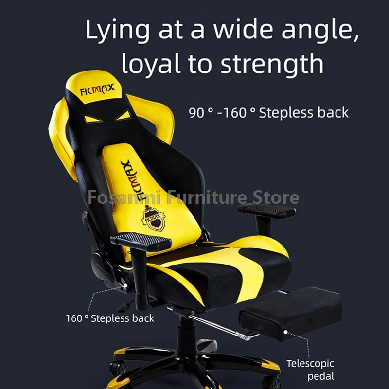 Игровое компьютерное кресло в гоночном стиле, кожаные регулируемые офисные стулья с откидной спинкой и подставкой для ног, домашнее широкое сиденье, настольное кресло для геймера