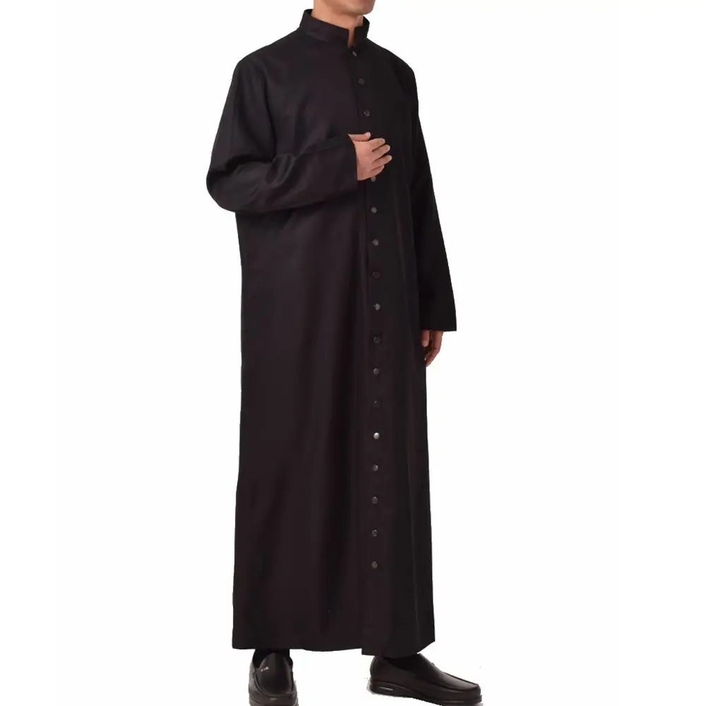 

Priest Cassock Mens Clergy Robes Church Catholic Clero Pastor Gown Father Costumes Uniform