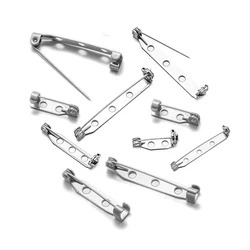 10/20pcs Stainless Steel Brooch Pin Backs Safety Clasp Lock For DIY Name Badge Jewelry Craft Making Supply Handicraft Accessory