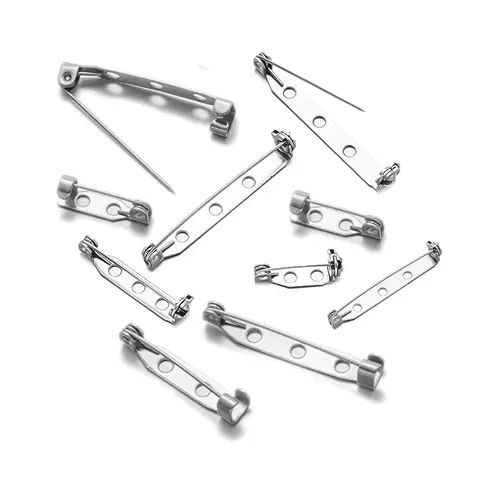 10/20pcs Stainless Steel Brooch Pin Backs Safety Clasp Lock For DIY Name Badge Jewelry Craft Making Supply Handicraft Accessory