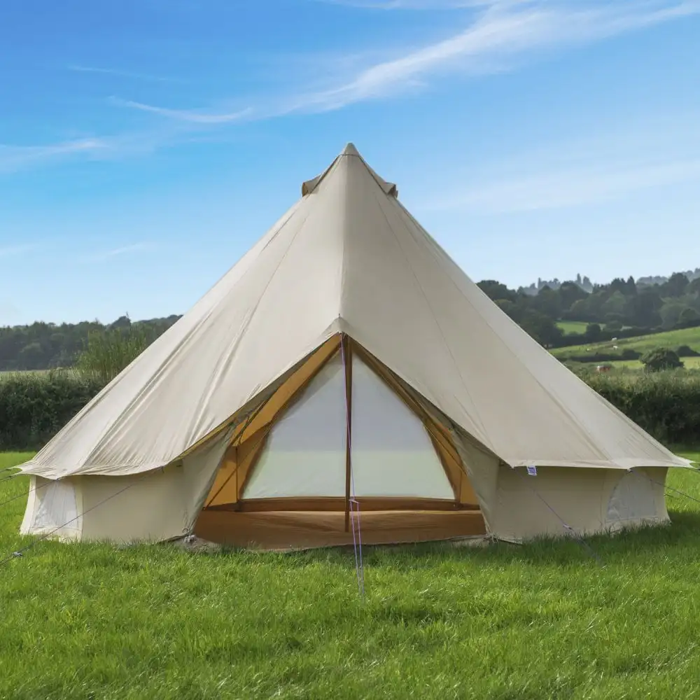 

Double Door Waterproof Canvas Bell Tent 5m