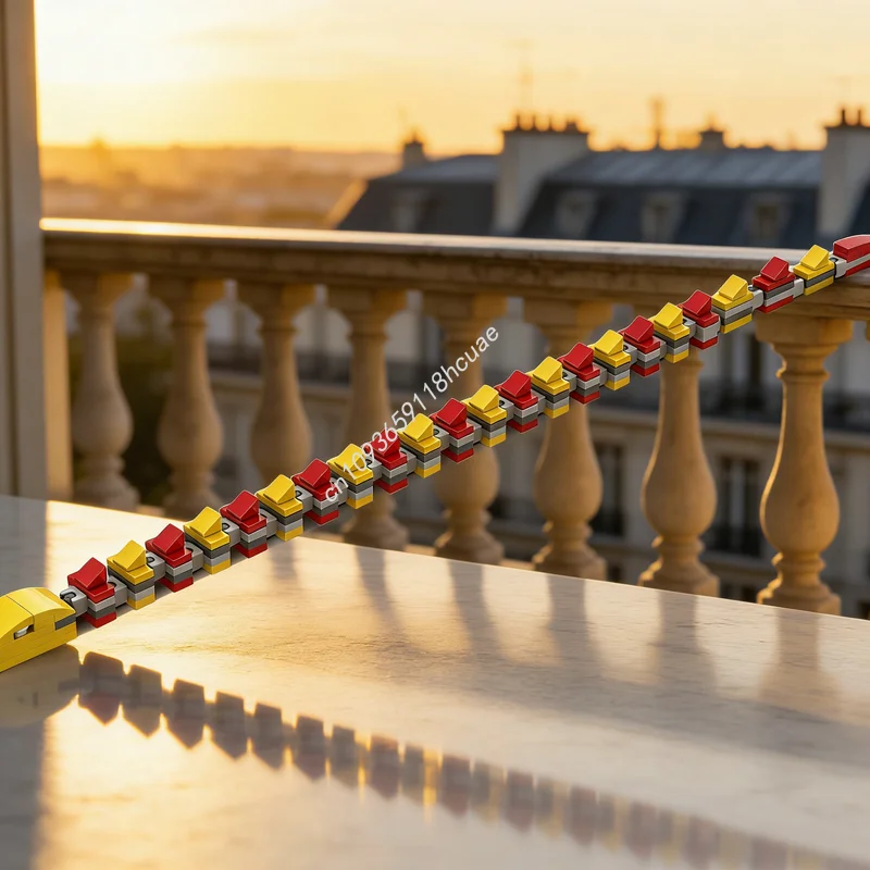 

123pcs MOC City Long Red Yellow Snake Model Building Blocks Architecture Toy Christmas Gift Assemble Creative DIY Idea Education