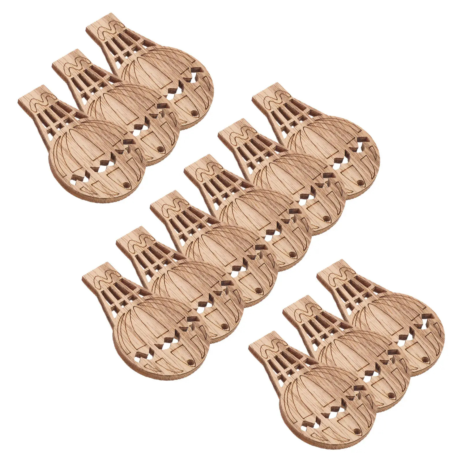 10Pcs Wooden Hot Air Balloon Shape Cutouts Unfinished Wood Craft Pieces for DIY Party Decoration Nursery Hanging Ornaments Boho