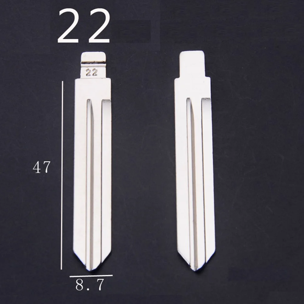 Key Blade 10Pcs/Lot NO.22 NSN14 Metal Blank Uncut Flip /VVDI Remote Key Blade for TIIDA