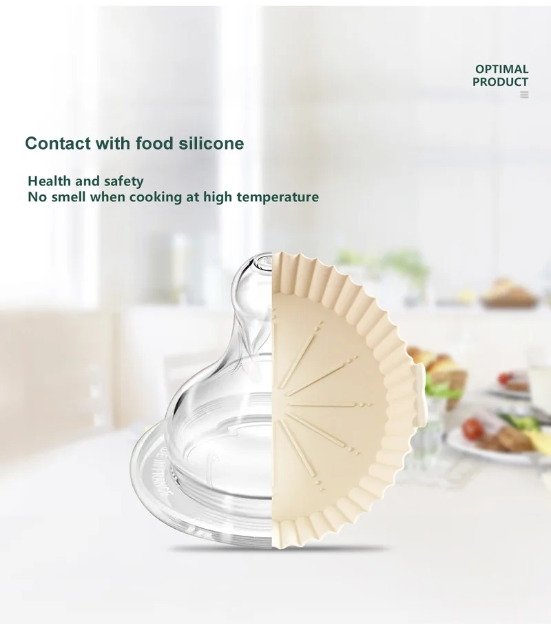 Air Fryer Baking Tray Reusable Silicone Baking Basket Grill Pan Food-Grade Safe Non-Stick Fryers Ovens Microwave Oven