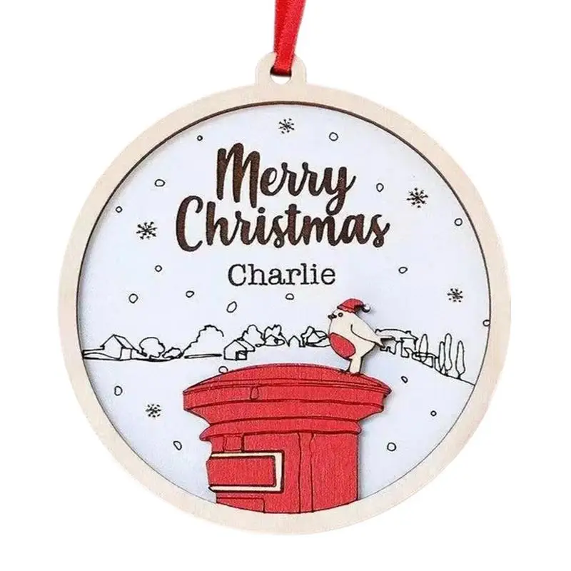 Merry Christmas Sign Sturdy Red Holiday Mailbox Image Christmas Ornaments Creative Wooden Christmas Sign Door Sign For Fireplace