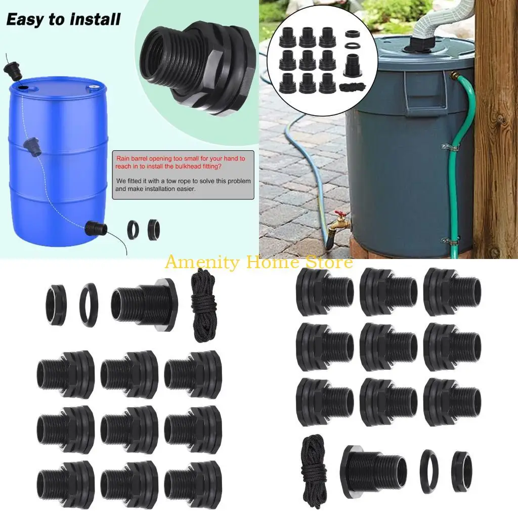F26C Garden Hose Repair Fitting With Leakproof Rubber Gaskets For Sealing On Bucket