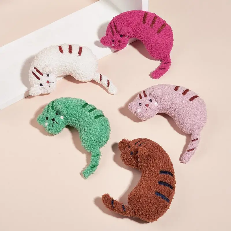 Stuffed Squeaky Toys Cats Squeaky Stuffed Plushies With Cat Shape Kitten Sound Toys Exercising Toys For Home Outing Pet Shop