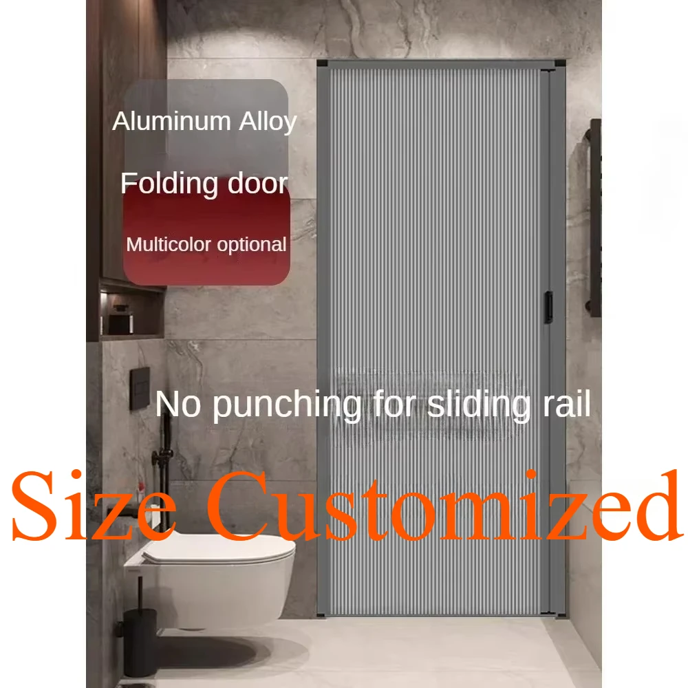 Customized Honeycomb folding door Aluminium alloy Sliding door for kitchen stealth balcony partition toilet bathroom