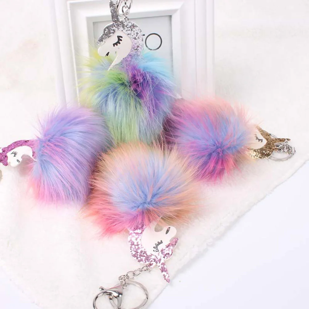 

Premium Unicorn Keychain Sparkly Ball Cute Animal Shape Key Ring for Girls Women Bag Charm Party Wedding Shower Gift