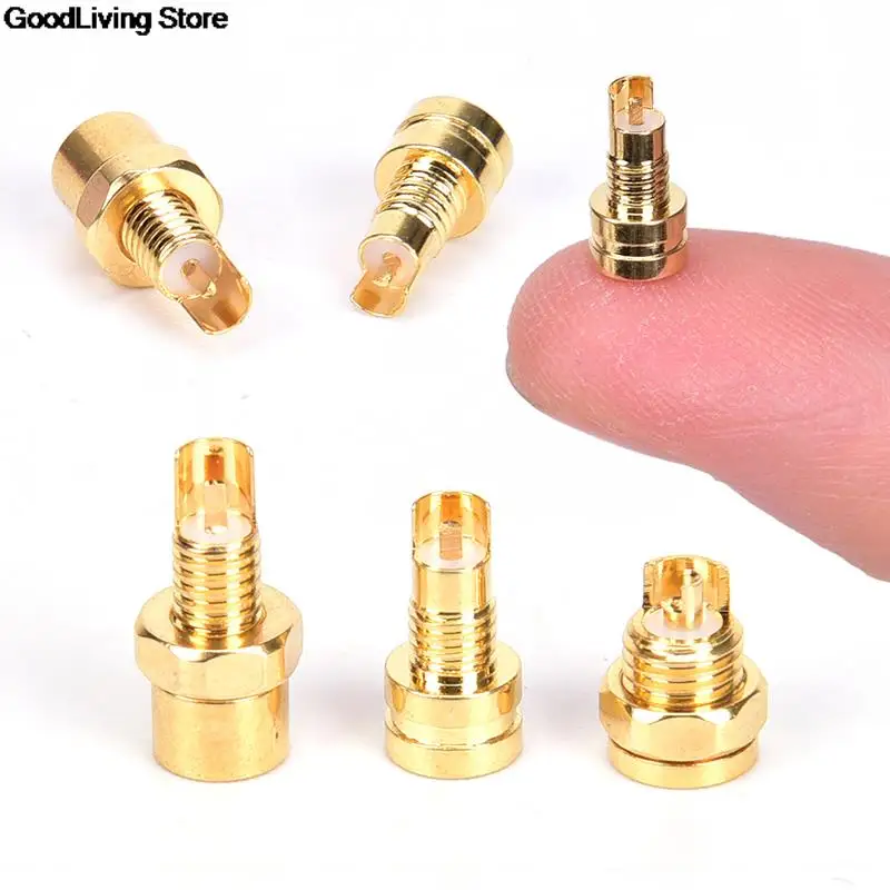 1PCS MMCX Female Copper Jack Solder Wire Connector PCB Mount Pin IE800 DIY Audio Plug Adapter Connectors