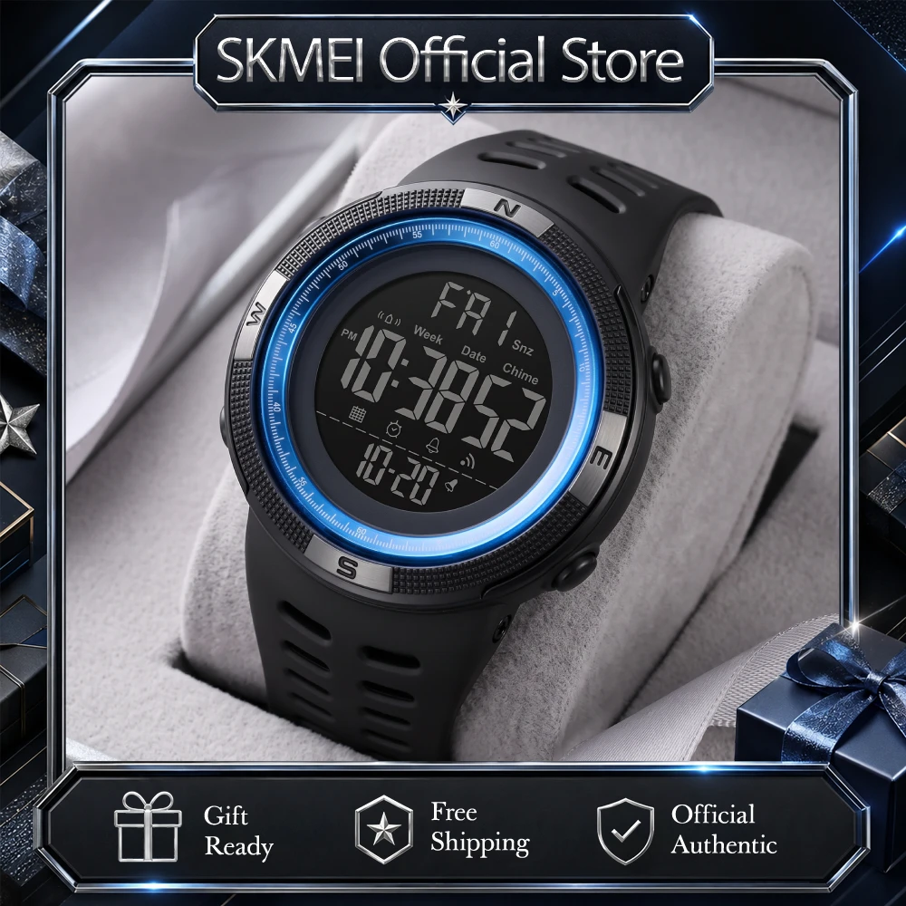 SKMEI 1251 Fashion Outdoor Sport Watch Men Multifunction Watches Alarm Clock Chrono 5Bar Waterproof Digital Watch Reloj Hombre