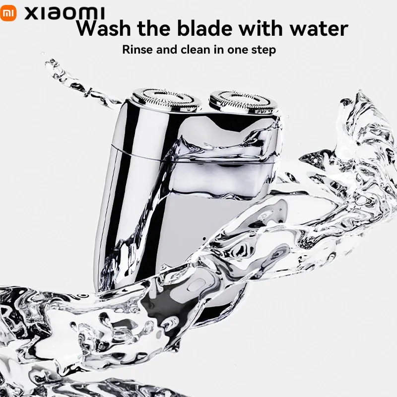 Xiaomi المحمولة الكهربائية الحلاقة الحلاقة أداة تهذيب اللحية ماكينة حلاقة مزدوجة الرأس الرجال اللحية IPX7 مقاوم للماء جيب هدايا عيد الحب