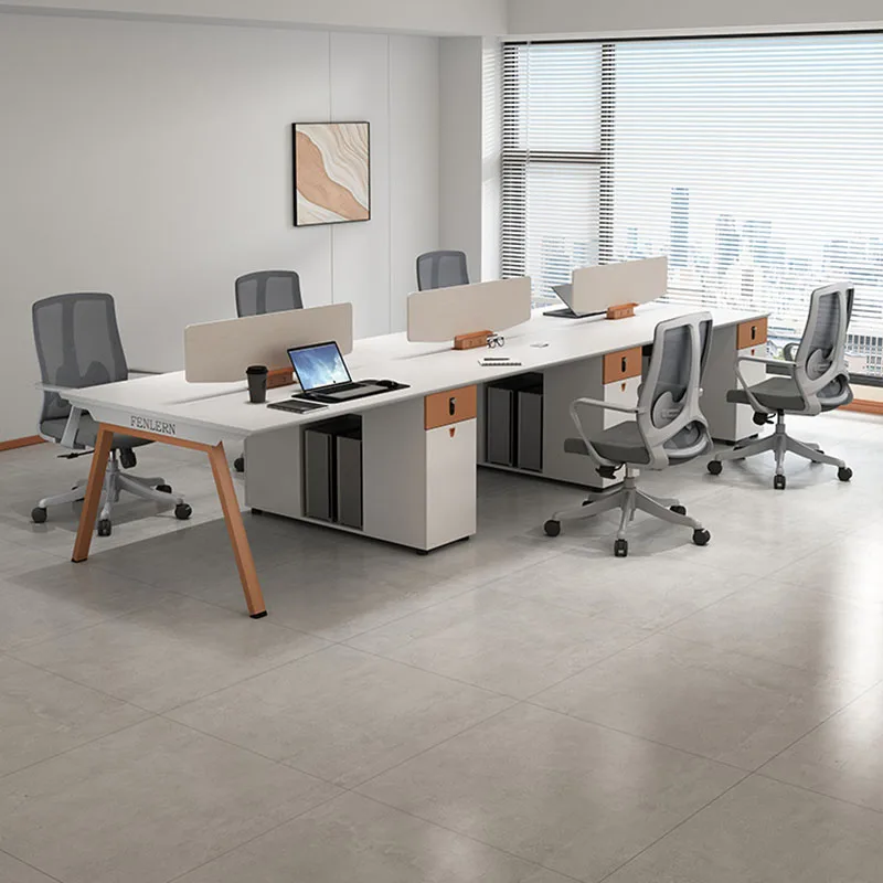 Executive White Office Desks Modern Design Storage Standing Work Computer Office Table Drawers Scrivania Con Cassetti Furnitures