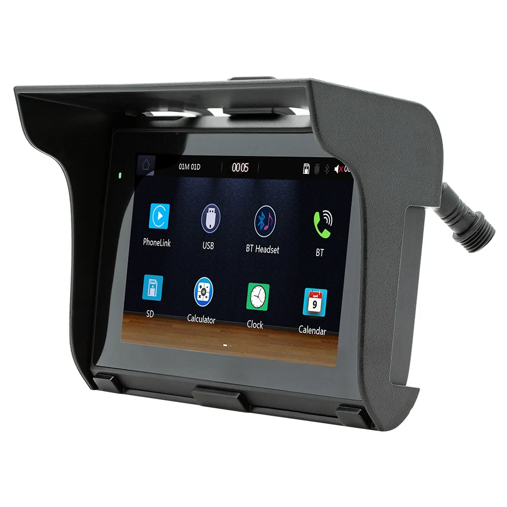 5 inch Motorcycle Recorder Touch Screen Outdoor Waterproof Portable Wireless CarPlay Android Auto