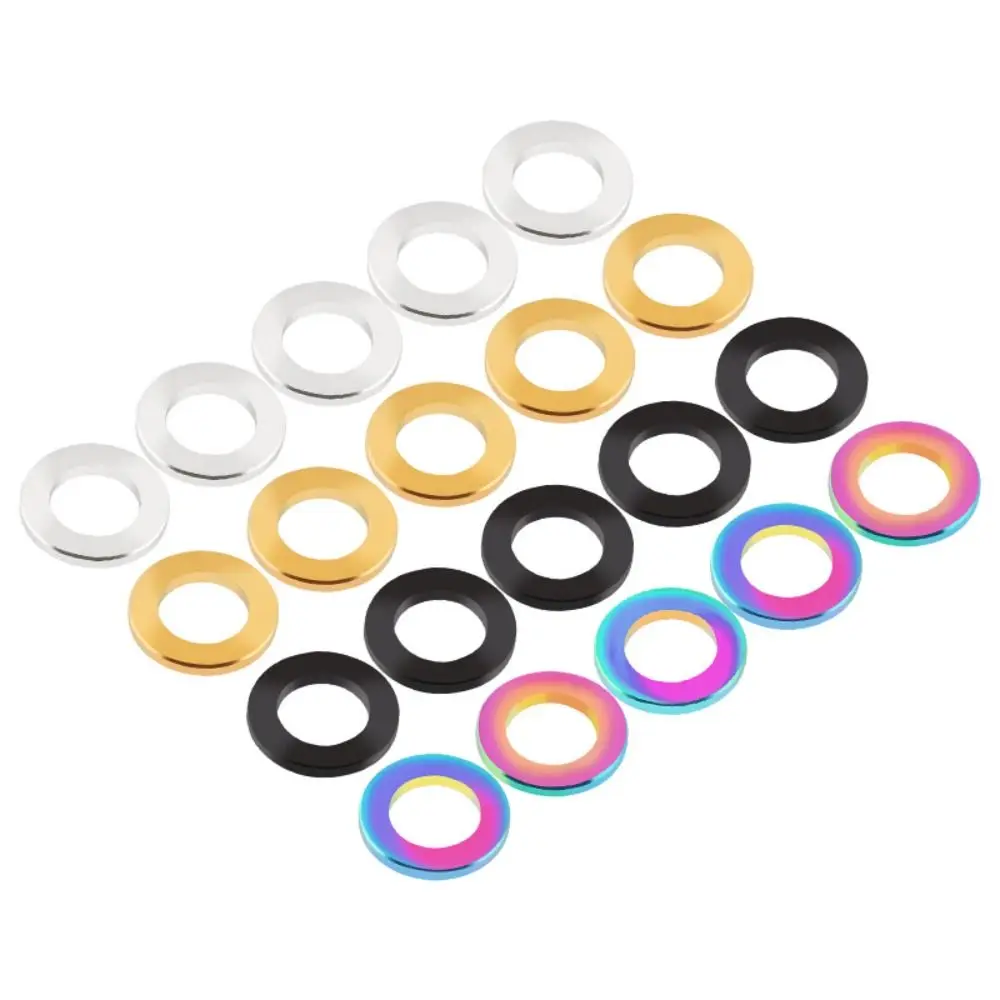 M5/M6 Bike Brake Flat Washer Anodizing Process Titanium Alloy Bike Bolts Gasket Colorful 5mm 6mm Bicycle Spacer Pads Seat Post