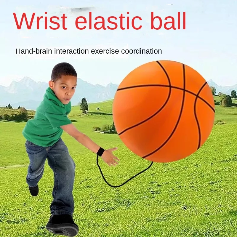 

Wrist elastic ball with rope rubber swing ball children's toy wrist ball player throw back strength ball old man solid rubber
