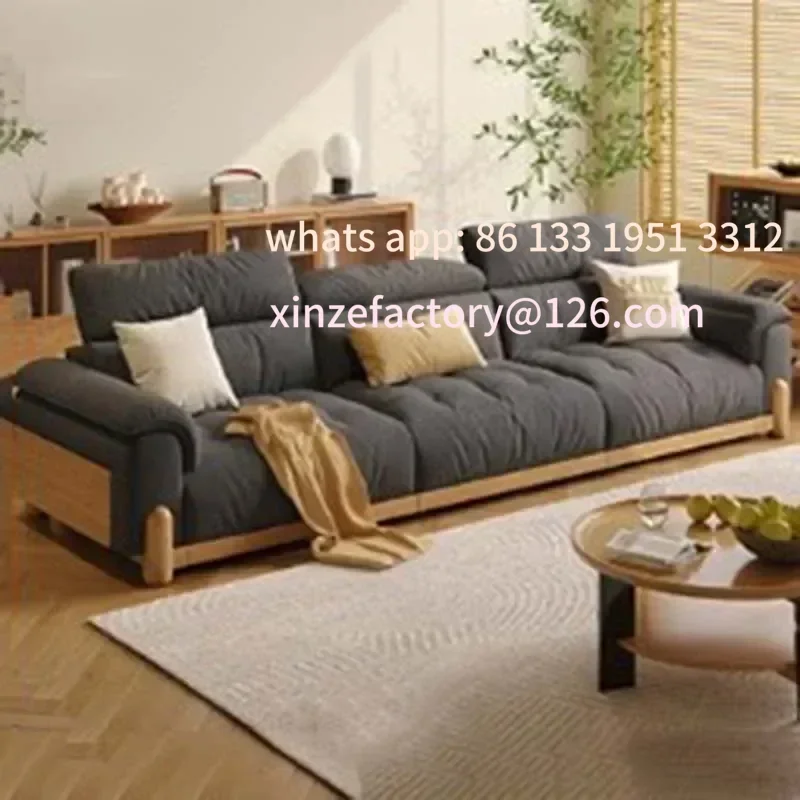أرائك يابانية جديدة كسولة قابلة للتخصيص، أريكة كهربائية مربعة بسيطة، أرائك منتفخة حديثة من الخشب الصلب Modernos Para Sala Sal