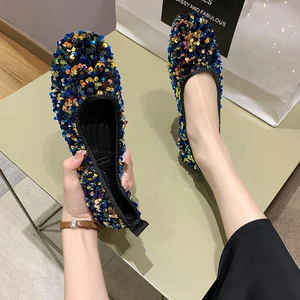 Elegant leather shoes for women, casual female shoes, square sneakers, comfortable boat moccasin, shine, fall, new 10 MAIN MOCASSIM Women's Elegant Sales - №7