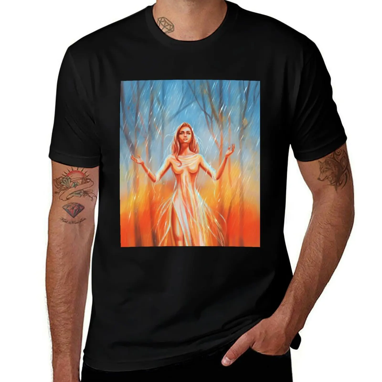 Praying for rain T-Shirt Work Daily Short Sleeve Top T-Shirt