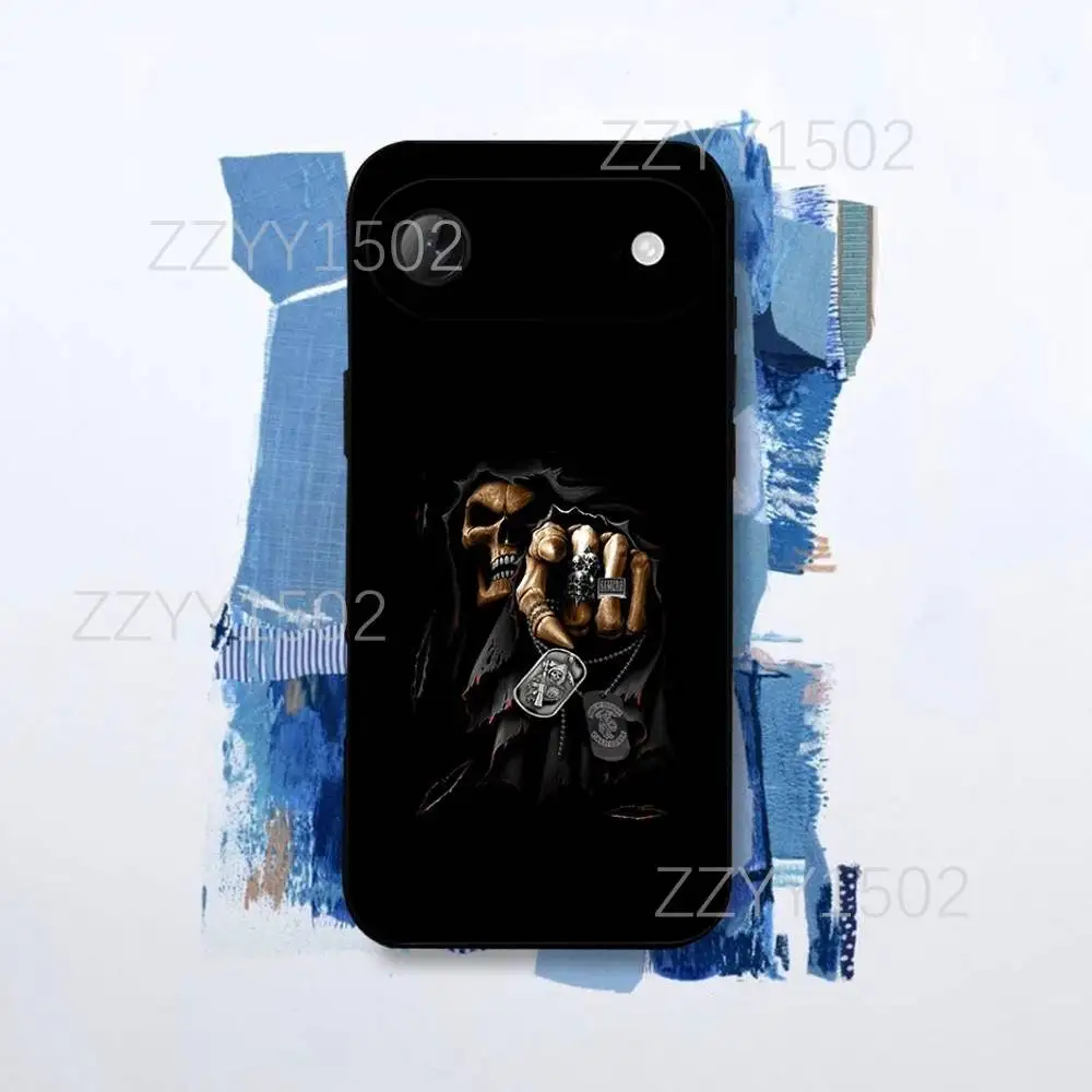 حافظة هاتف S-Sons of A-AnarchyS Mayans لهاتف iPhone 17,16,15,14,13,12,Pro,Max,Plus,E,SE4,Air,Mini Black Funda Shell #4