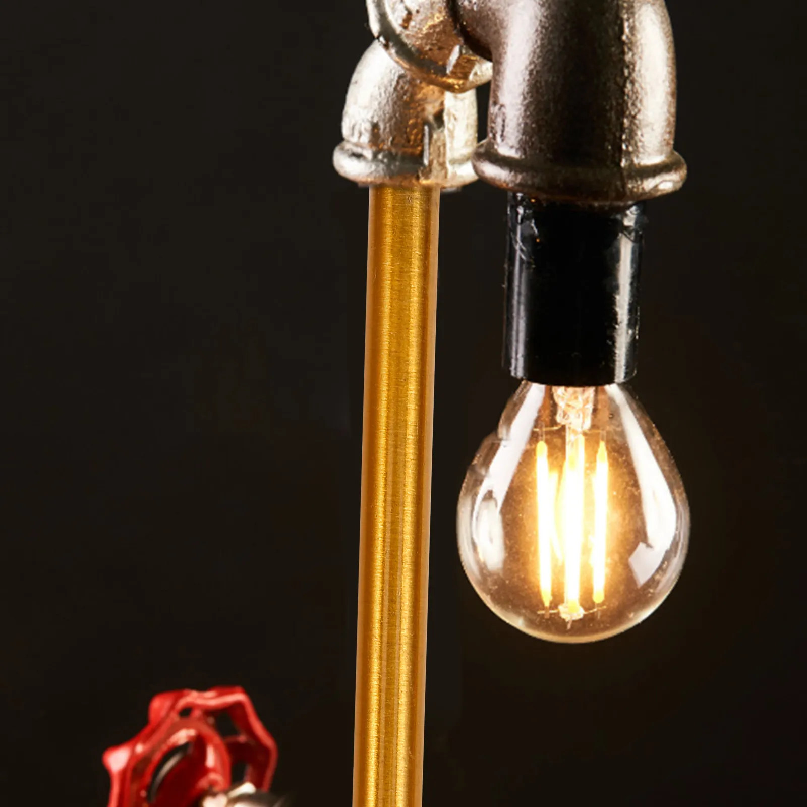 

2Pcs Wall Lamp Connecting Tube Gold Metal Double Threaded Design Easy Install Replacement Straight Stem Lamp Rod