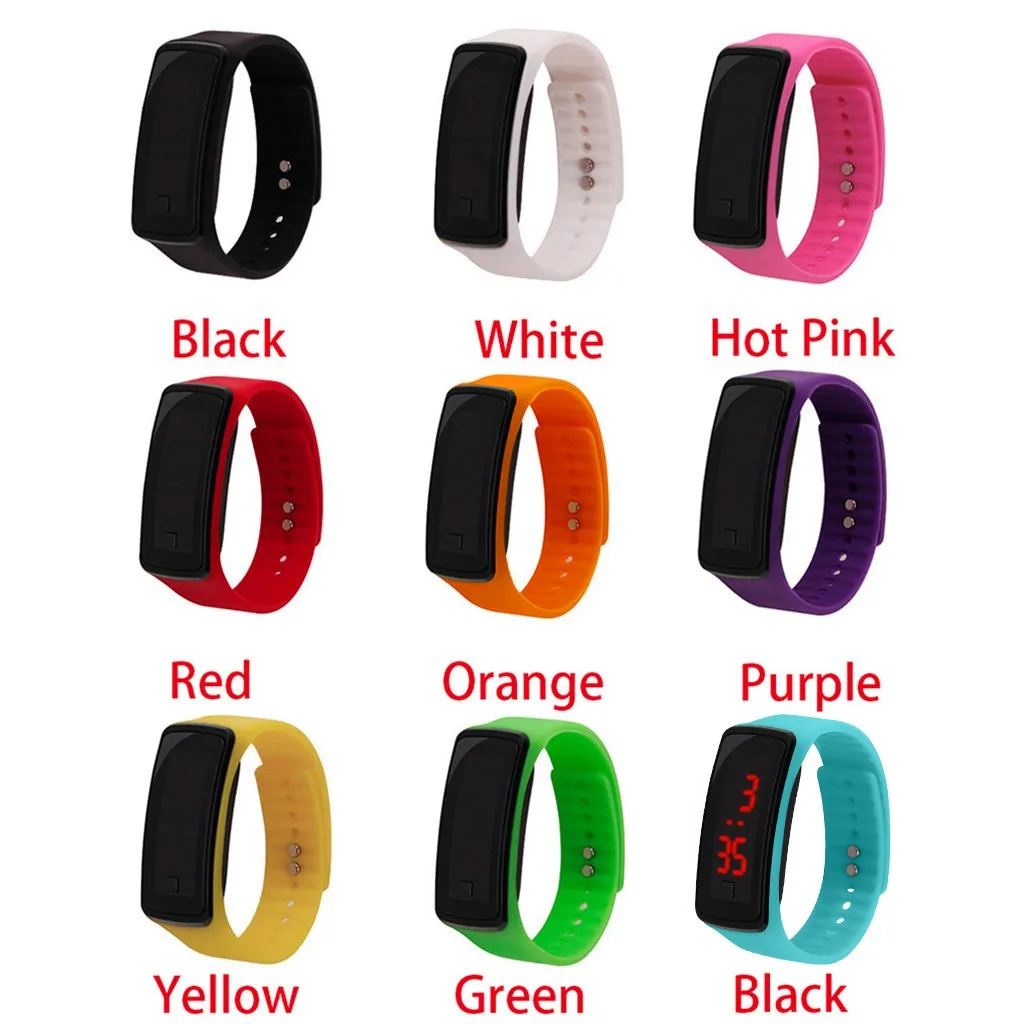 Smart Bracelet Men Women Fitness Sports Smart Band LED Bracelet Second Generation Watch Student Sports Silicone Electronic Watch