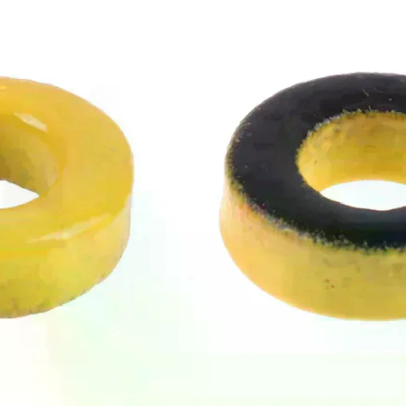 T37-6 Iron powder cores 9.5*5.2*3.3mm AL=3.0nH/N2 8.5uo Iron dust core Ferrite Toroid Core Coating yellow gray