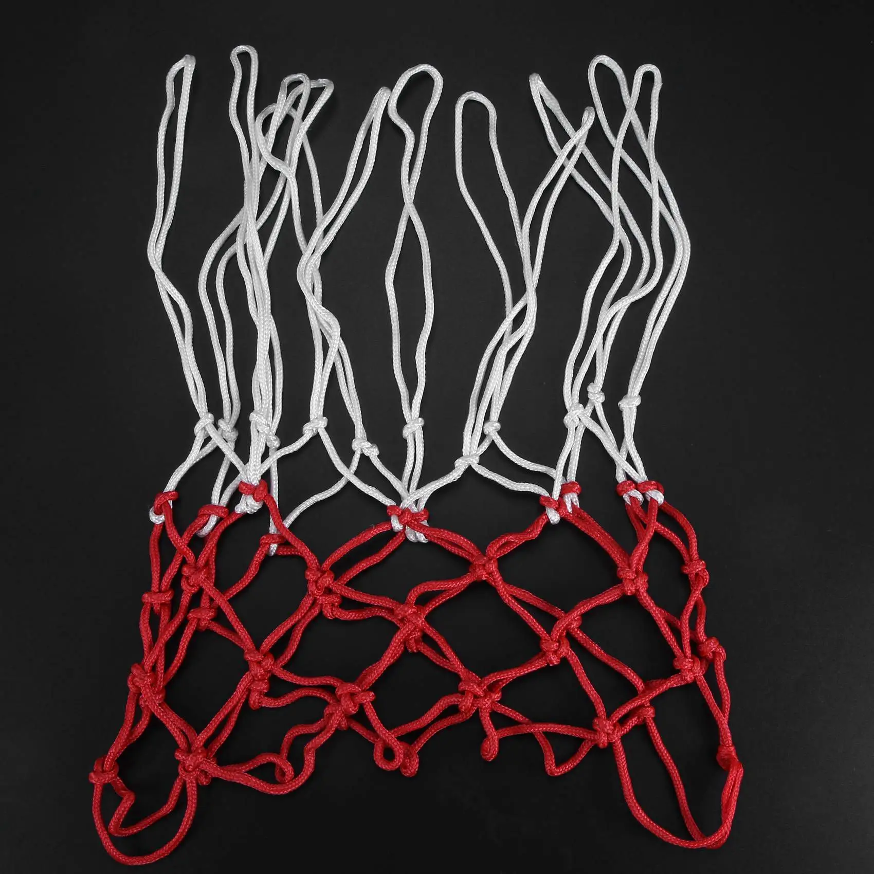 4개 전문 헤비듀티 농구 네트는 표준 실내 또는 실외 림에 적합합니다 - 흰색, 12 루프-B60B