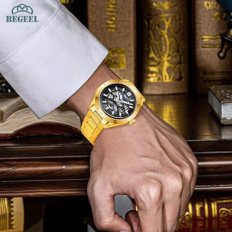 ساعات ميكانيكية للرجال من BEGEEL، ساعات آلية أوتوماتيكية بالكامل، ساعات ميكانيكية للرجال، ساعات ميكانيكية للرجال