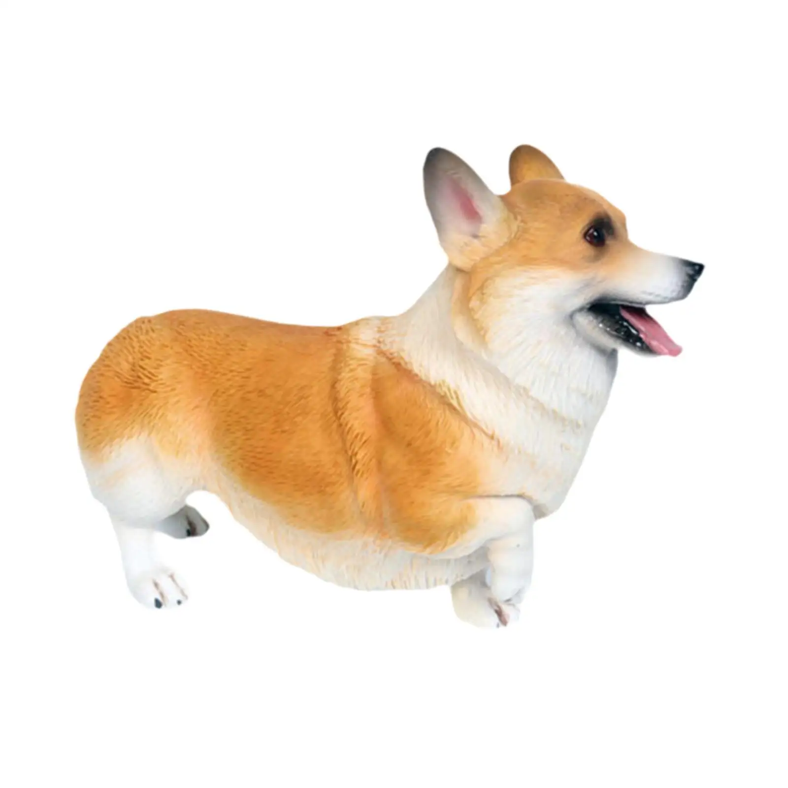 Realistic Corgi Puppy Dog Figurine Educational Toy for Kids Car Home Office Decor Plastic Animal Figure