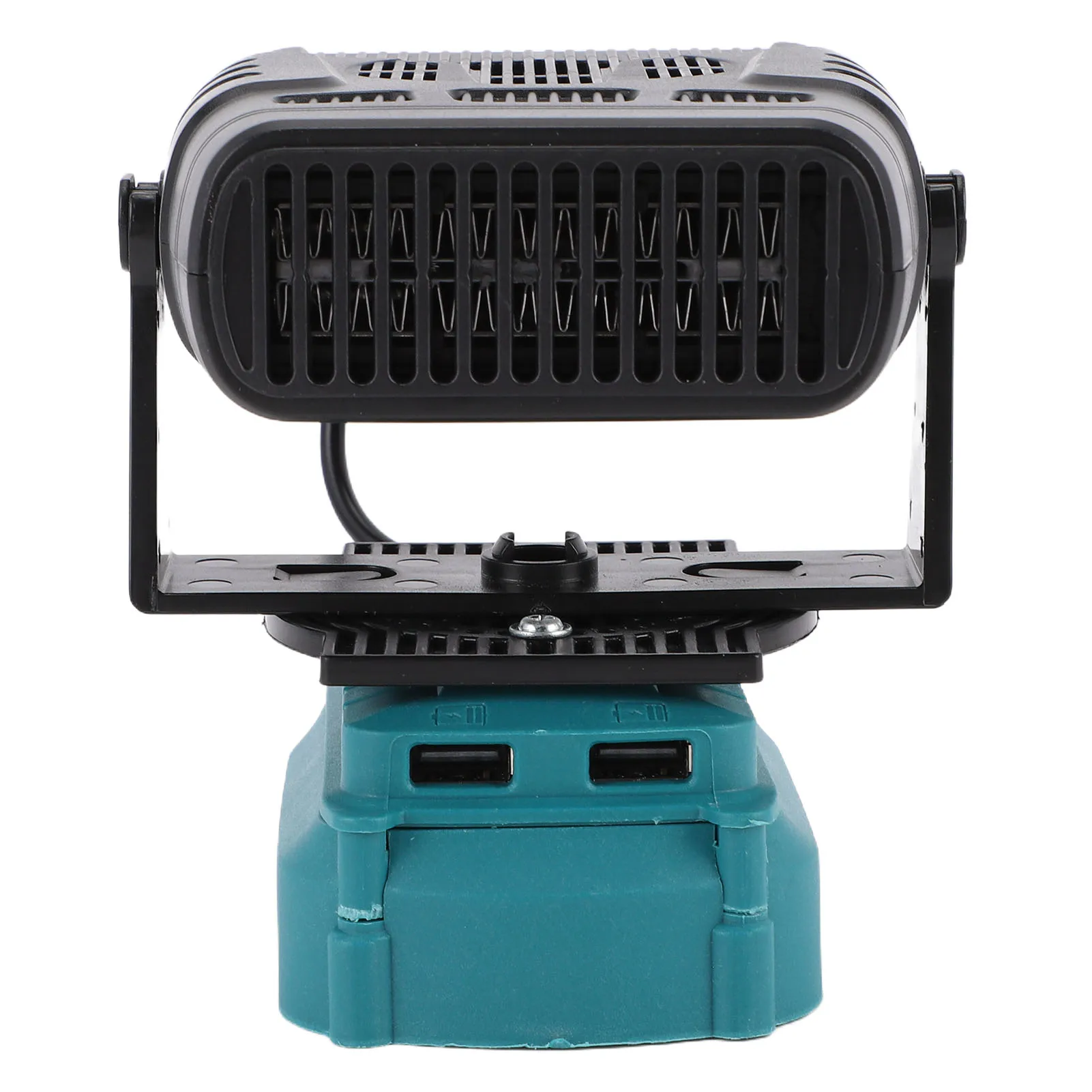 Electric Space Heater Fit for BL1850 Lithium Ion Battery 200W Portable Heater Blower with Dual USB Ports 2 Temp Settings
