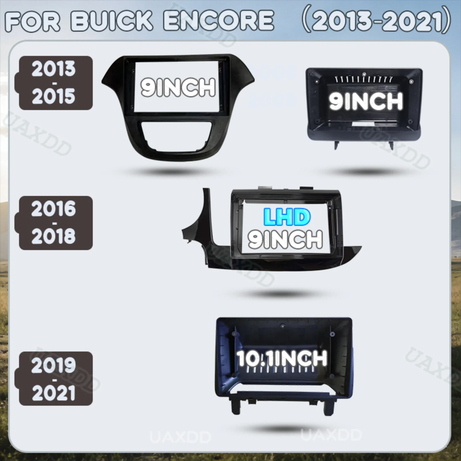 For Buick ENCORE 2013‑2021 Fascia Interior CD 2 Din Automotive Dashboard Frame Plastic Panel Center Console Accessories Car Kit