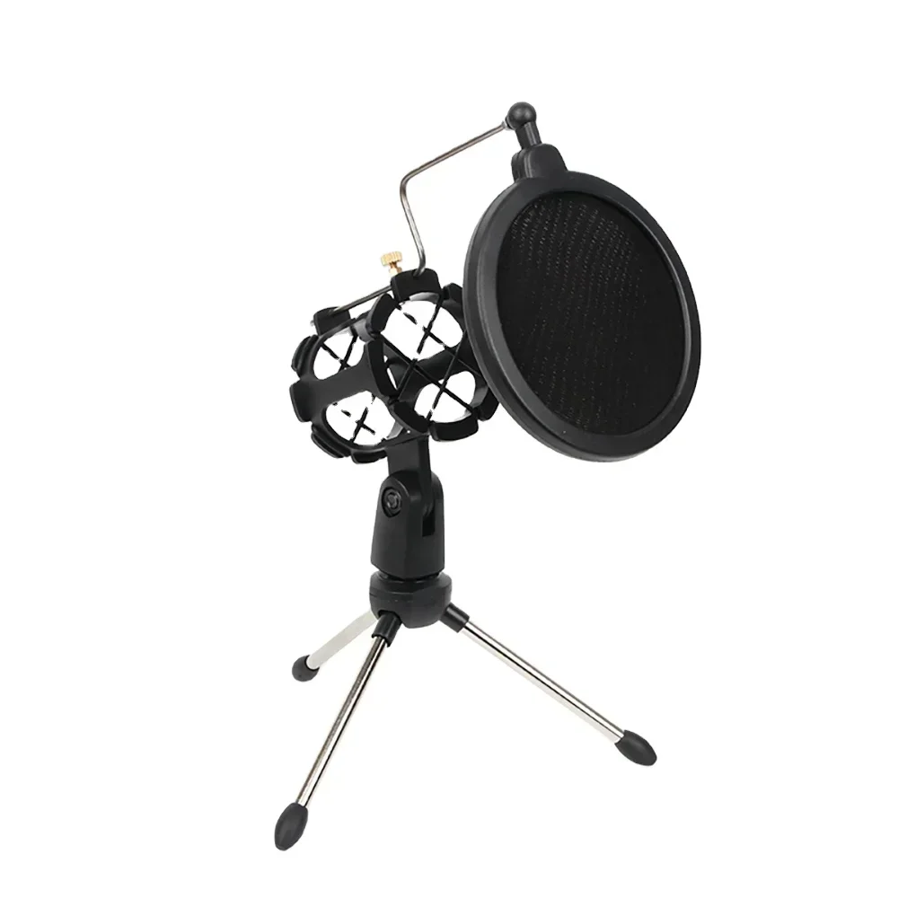 Factory Price Tripod Stand Profesional Microphone Desktop Stand Handheld Tripod Spray Hood Triangle Bracket